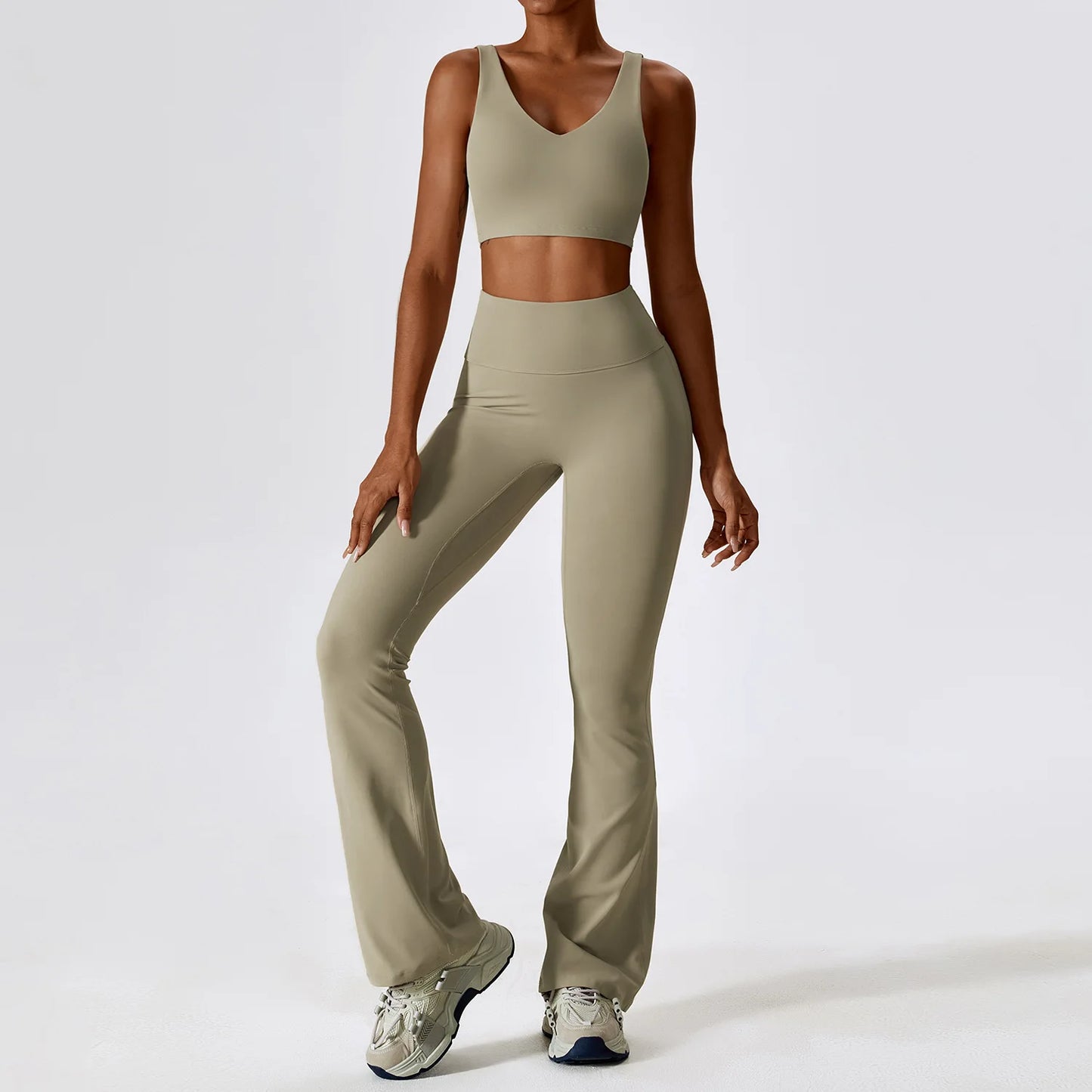 A&A Flexi Flare Leggings & Halter Tank Top Set