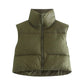 A&A High Neck Padded Cropped Gilet