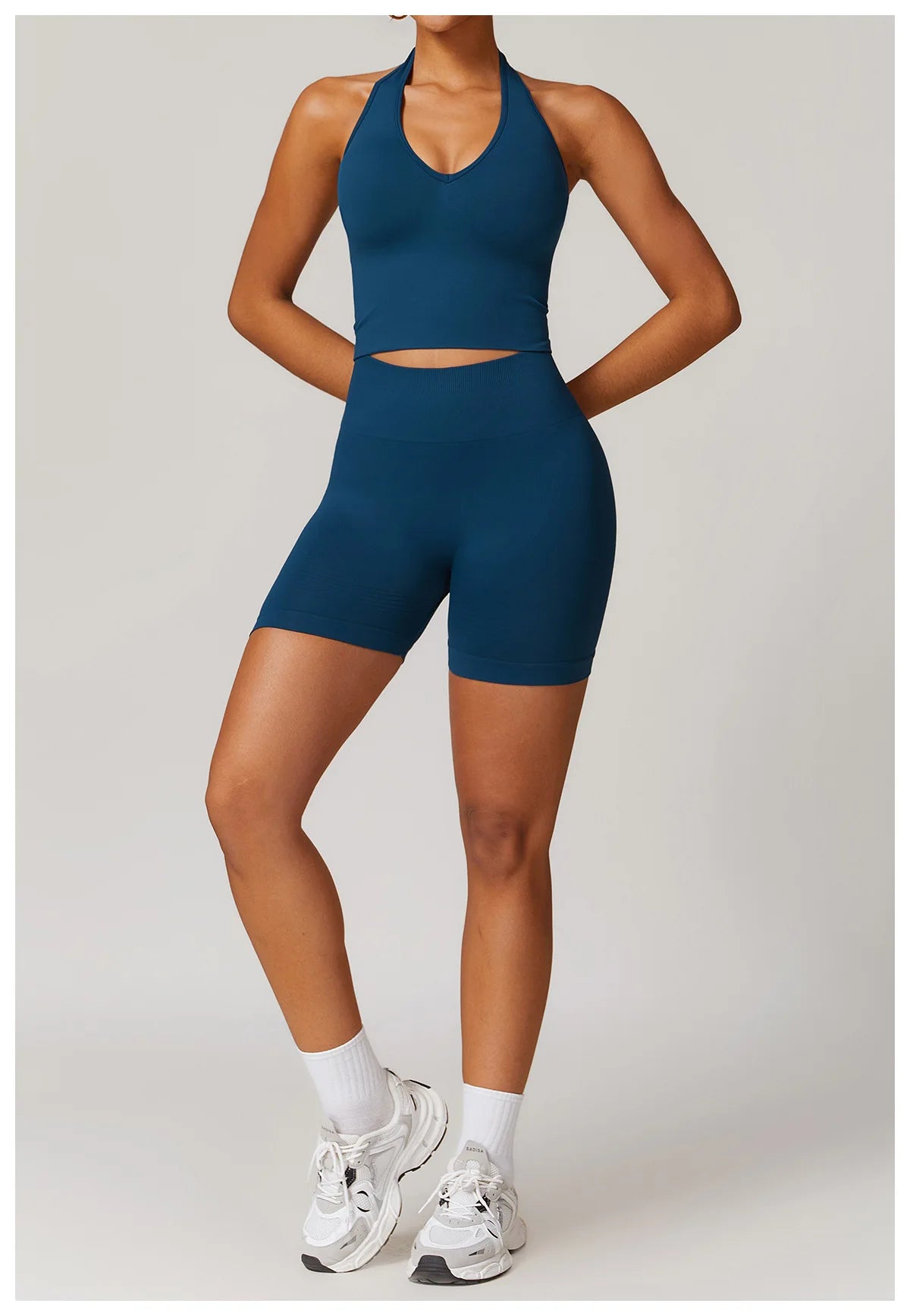 A&A ProSculpt Halter Top & Scrunch Shorts Set