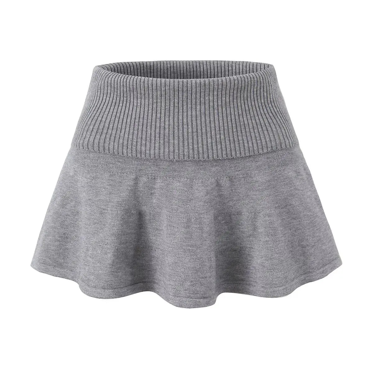 A&A Sandro Knitted Mini Fold Over Skirt