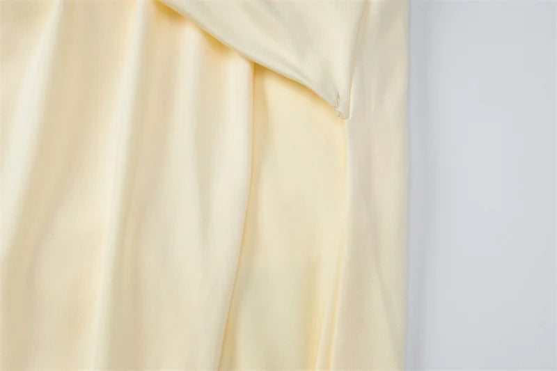 A&A Astraelle Halter Draped Backless Maxi Dress