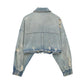 A&A Angelina Denim Tear Cropped Jacket