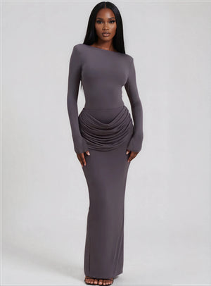 A&A Ruched Waist Sculpting Maxi Dress