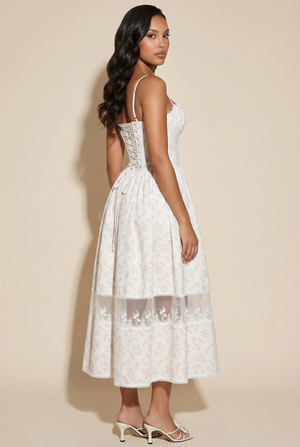 A&A Luxe Mirelle Floral Lace Midaxi A-Line Dress