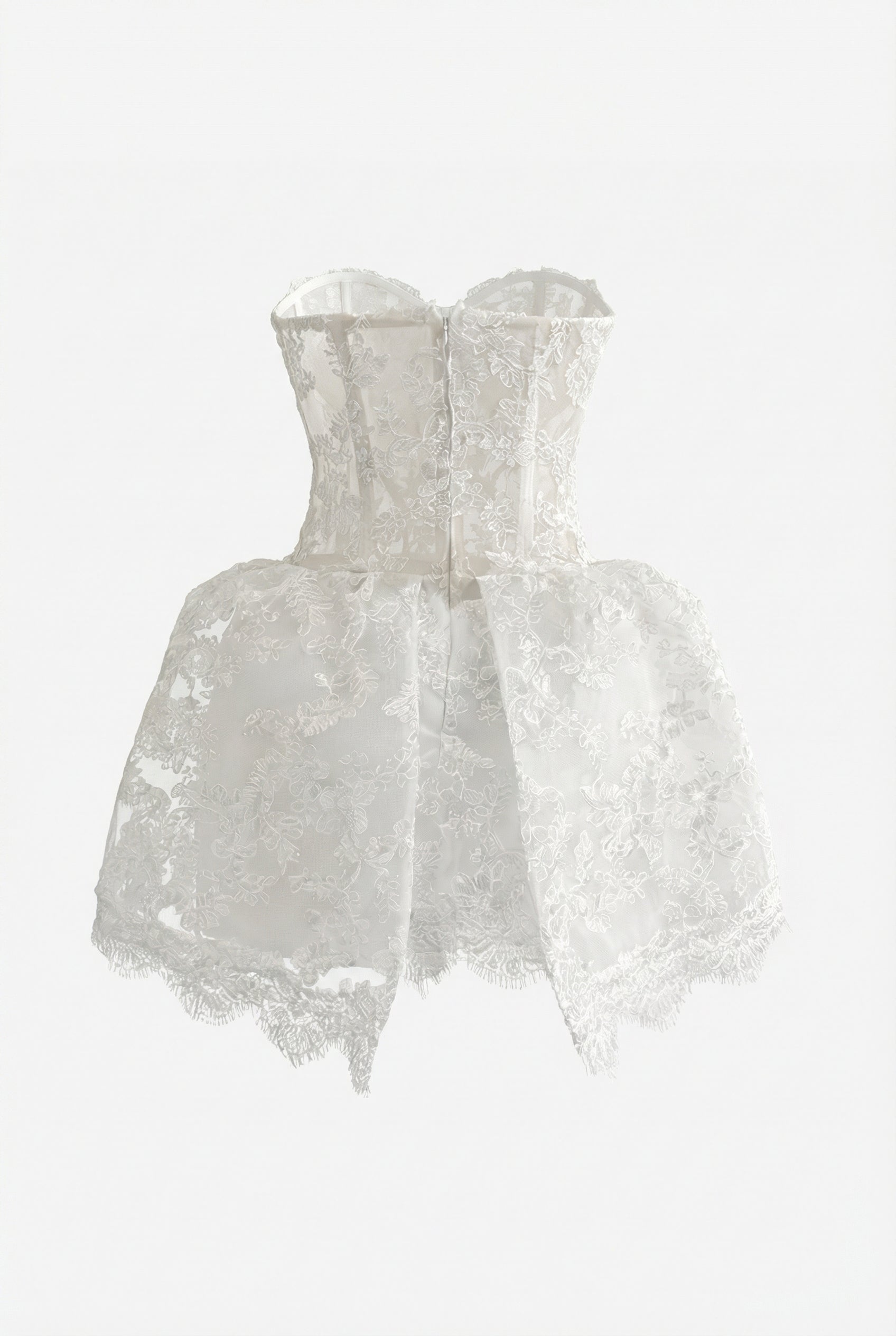 A&A Florina Lace Embroidery Corset Detail Mini Dress