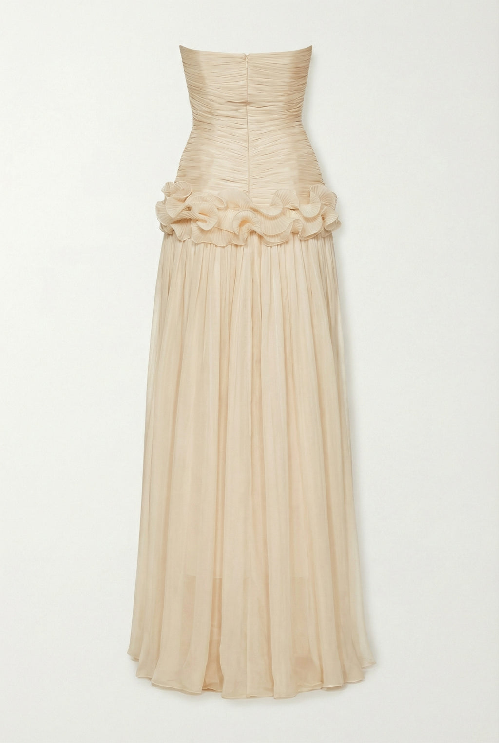 A&A Virella Sweetheart Ruched Chiffon Midaxi Dress