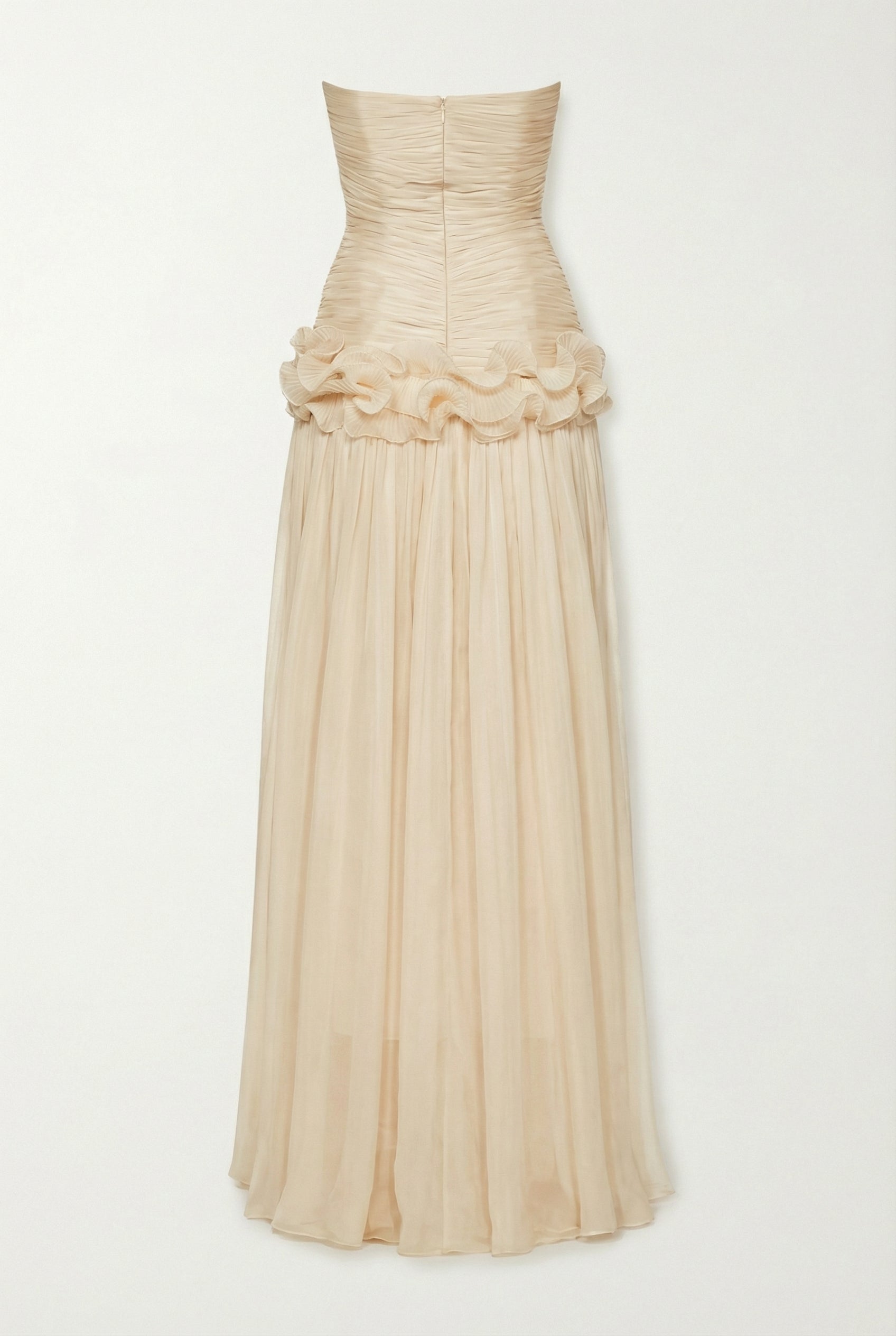 A&A Virella Sweetheart Ruched Chiffon Midaxi Dress