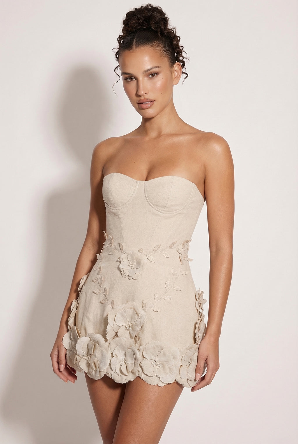 A&A Aloura Flower Detail Mini Dress