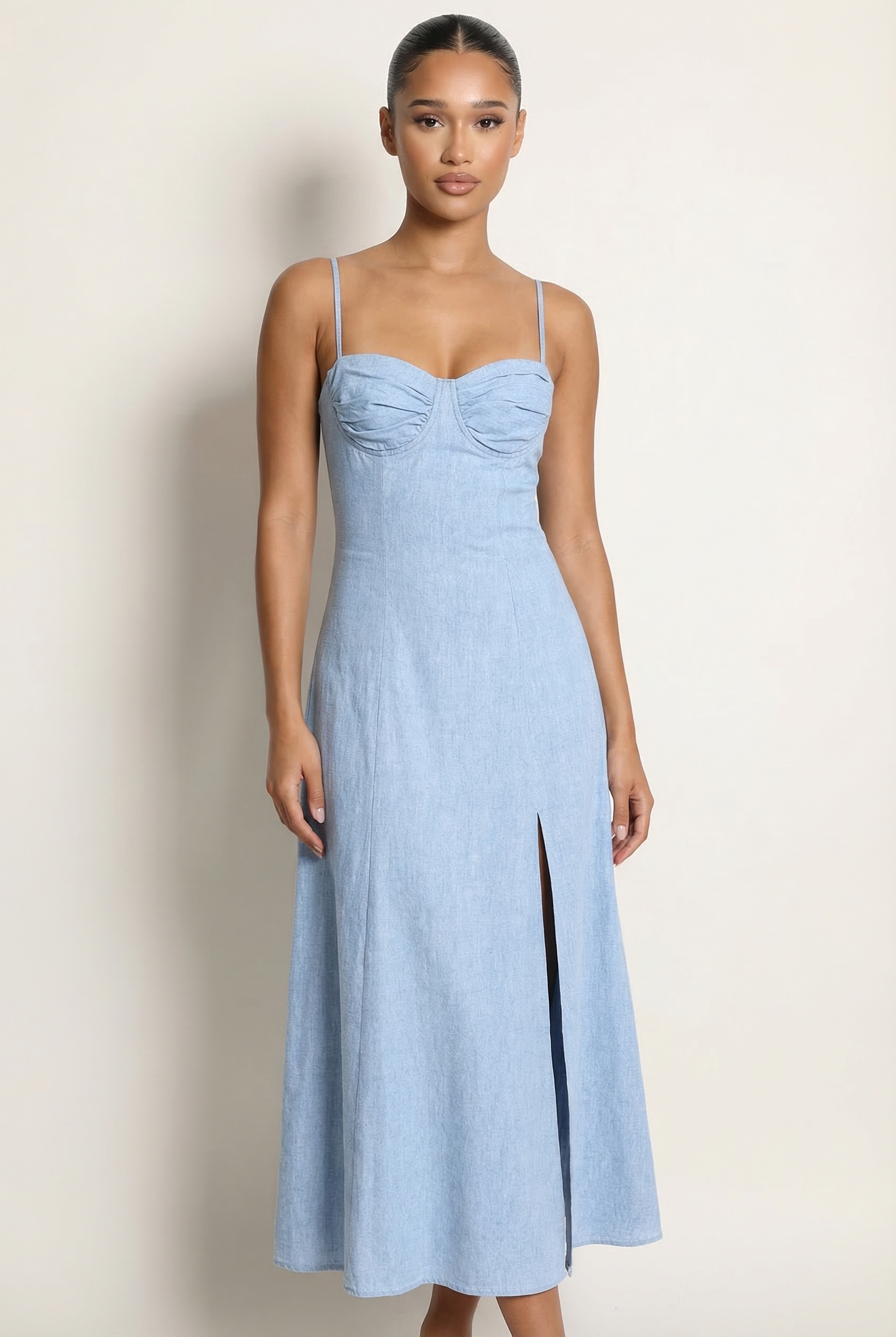 A&A Arielle Bustier A-Line Midi Dress