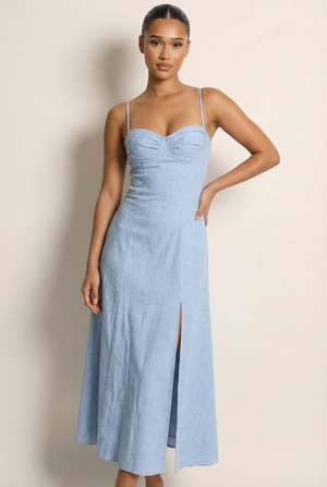 A&A Arielle Bustier A-Line Midi Dress
