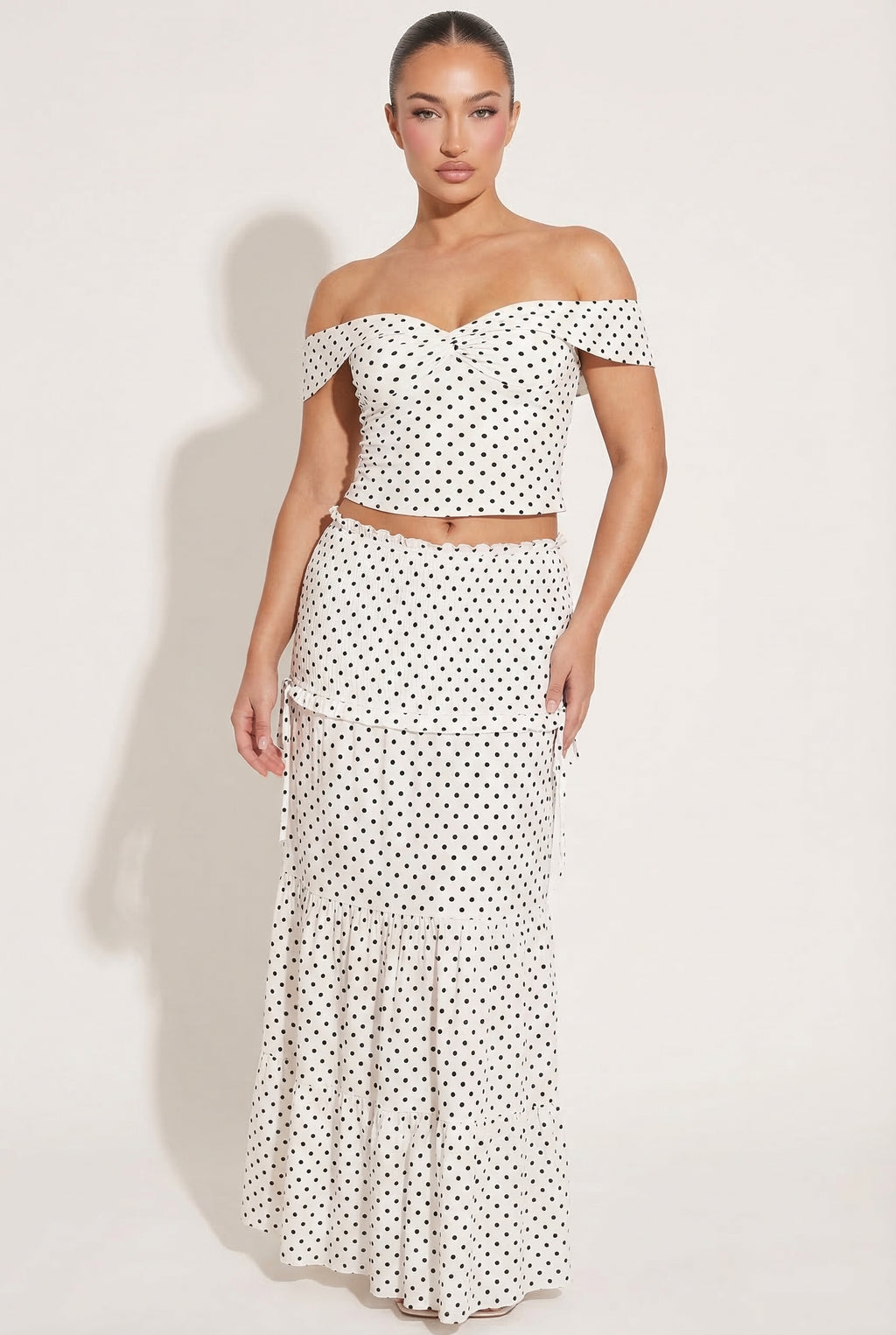 A&A Caprienne Maxi Skirt & Off Shoulder Top Set
