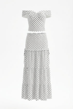 A&A Caprienne Maxi Skirt & Off Shoulder Top Set