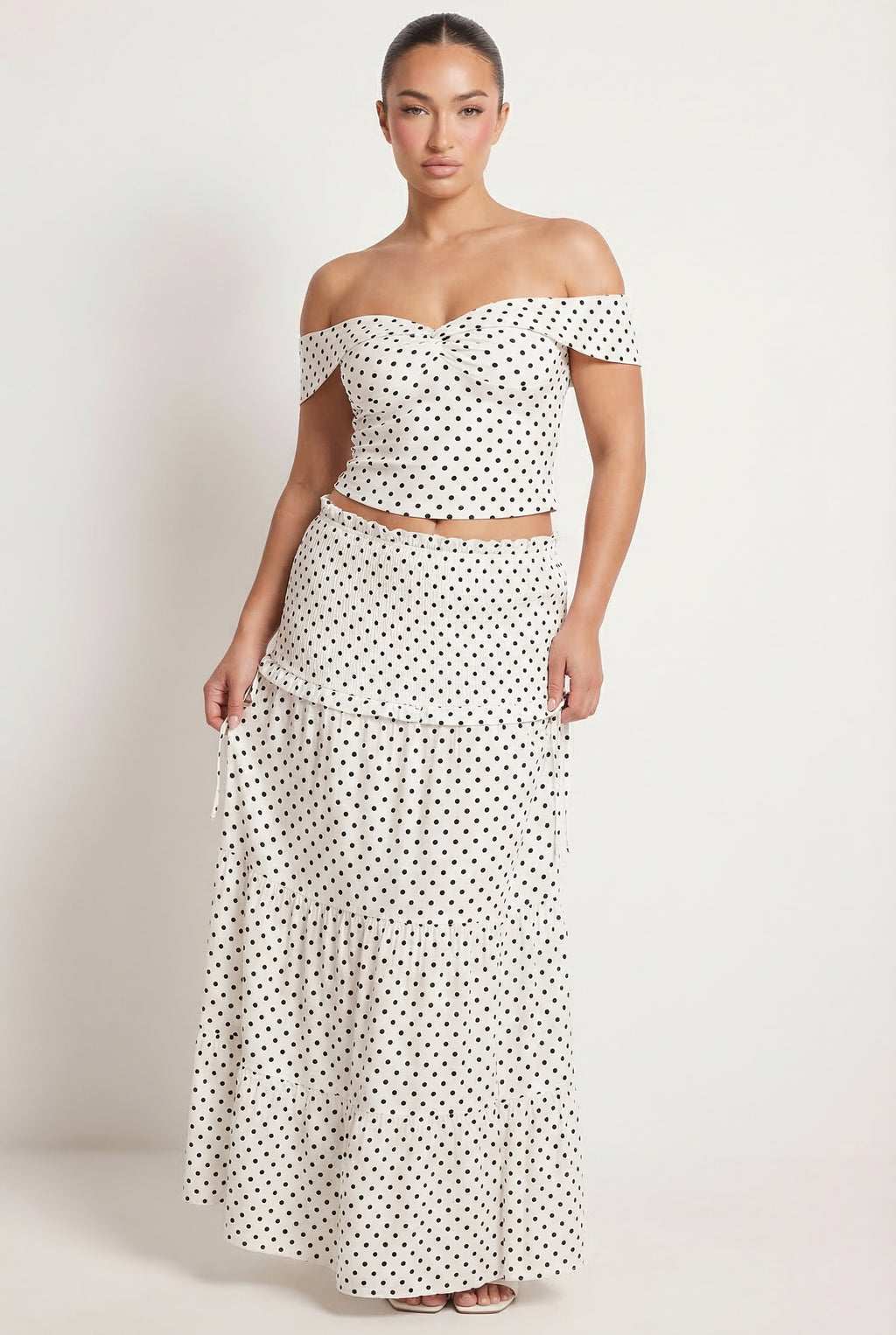 A&A Caprienne Maxi Skirt & Off Shoulder Top Set