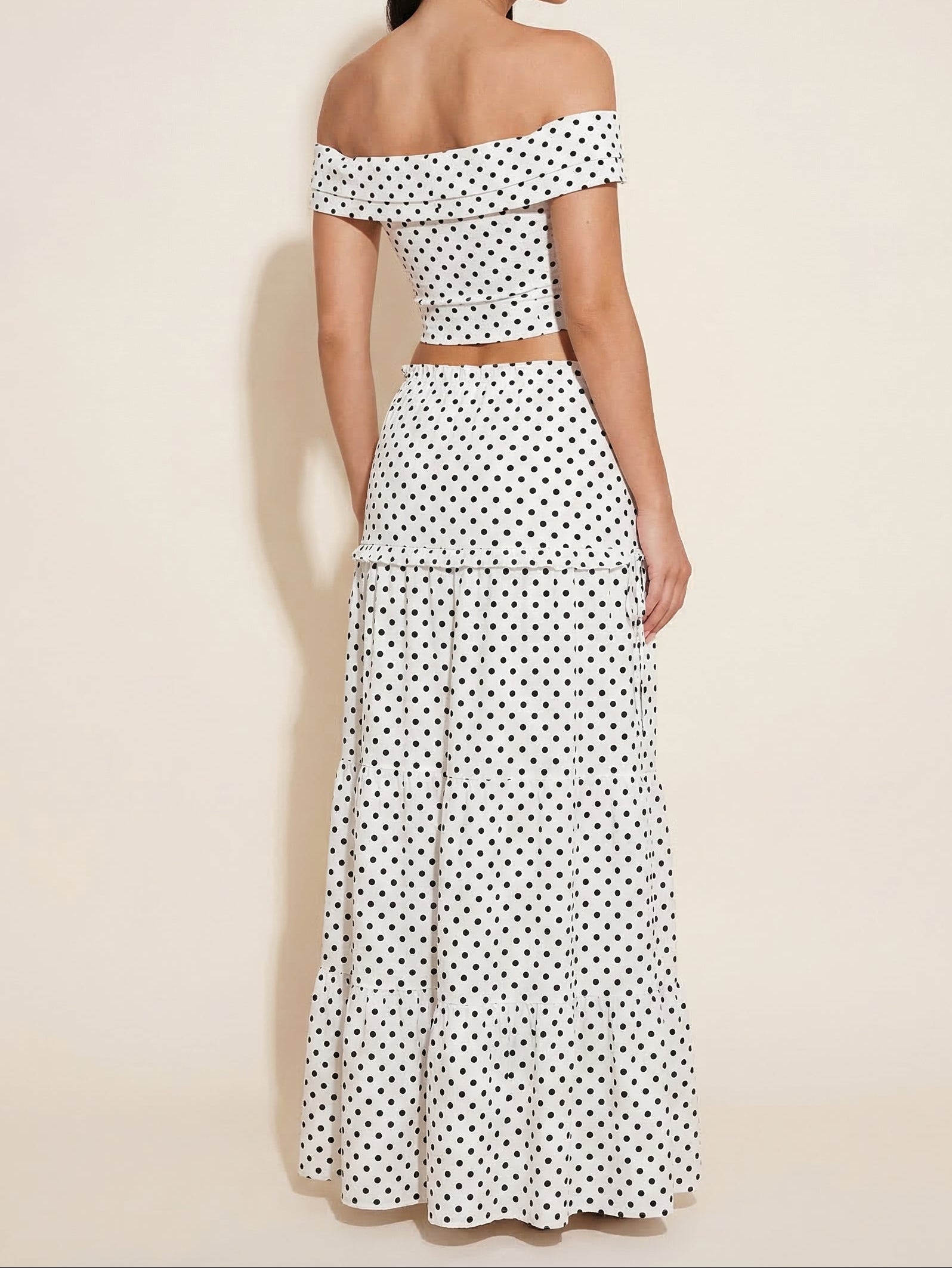 A&A Caprienne Maxi Skirt & Off Shoulder Top Set