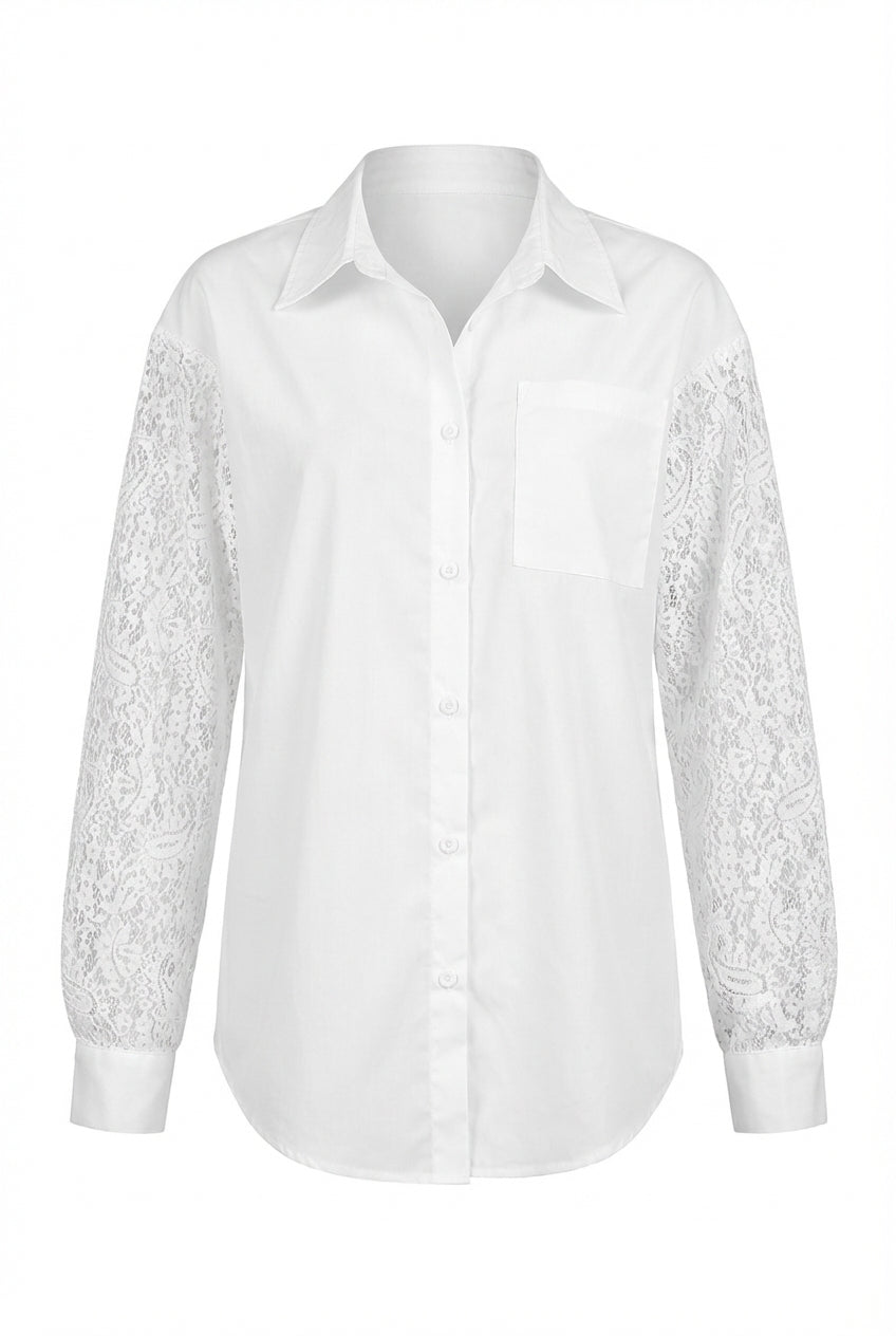 A&A Thaliah Lace Sleeve Shirt