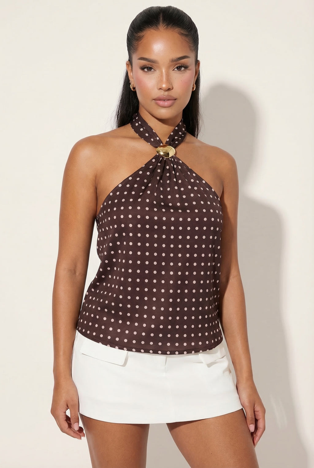 A&A Anavie Polka Dot Halter Neck Top