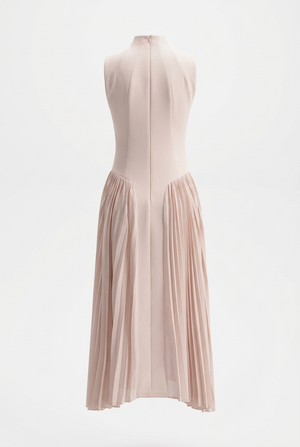 A&A Lunelle Seam Detail Pleated Midi Dress