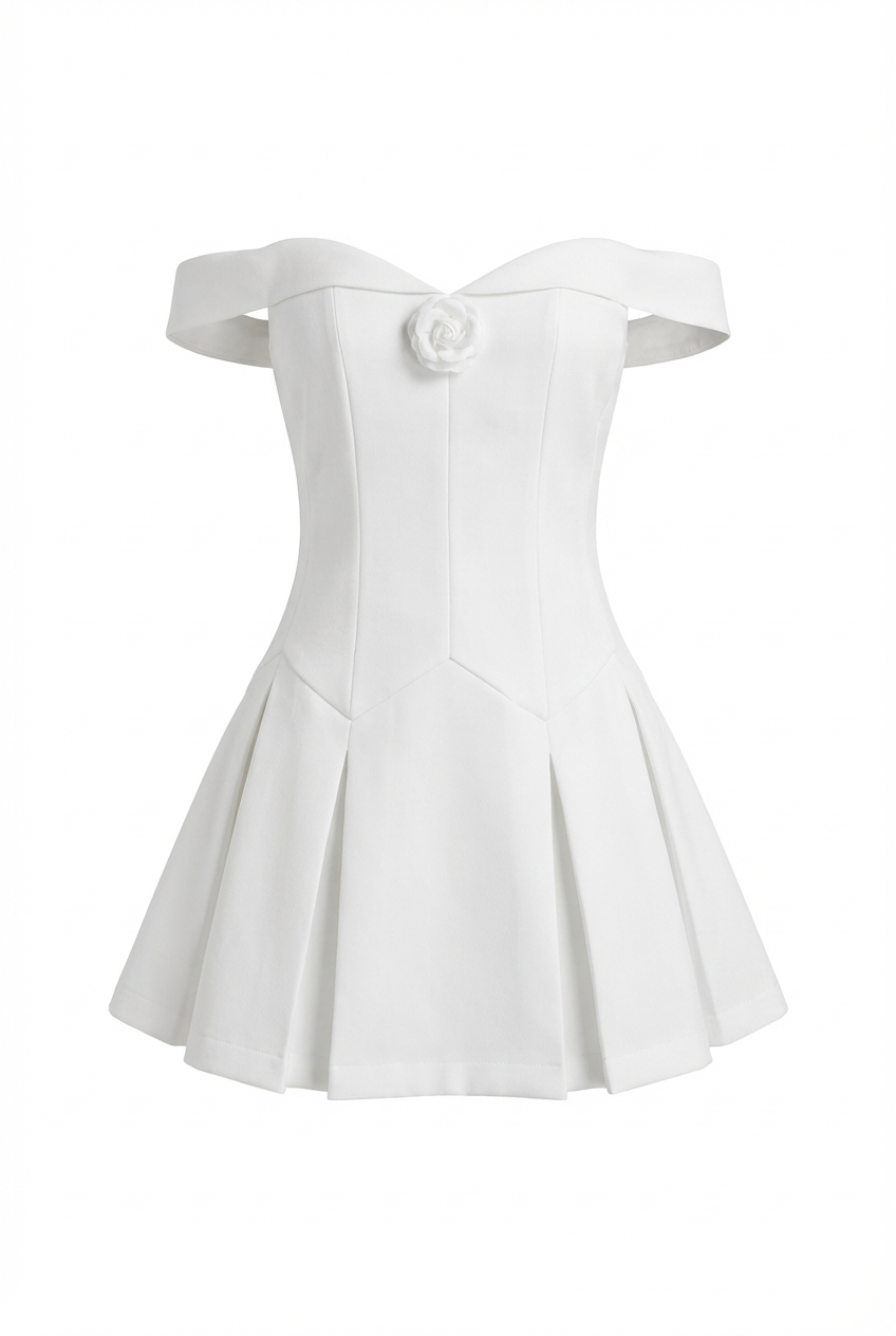 A&A Virelia Off The Shoulder A-line Mini Dress