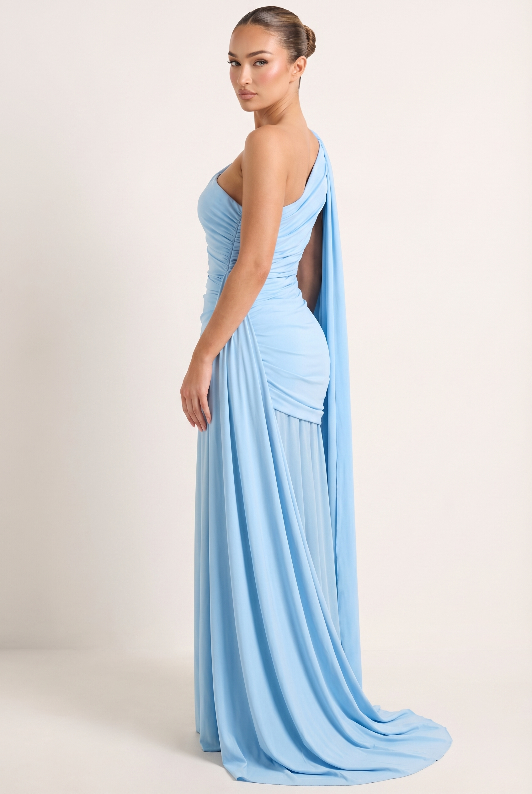 A&A Niva Draped One Shoulder Maxi Dress