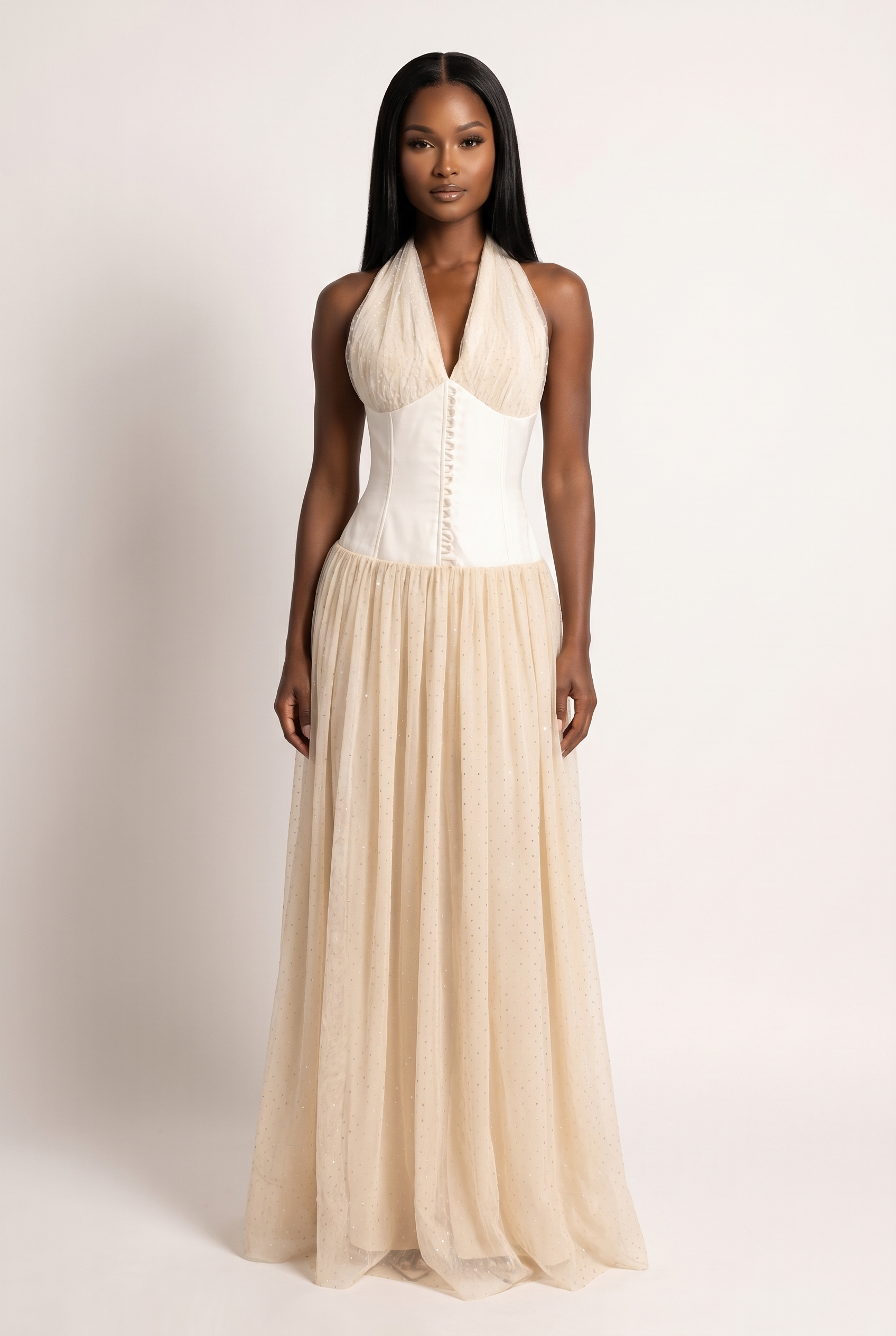 A&A Avenelle Halter Maxi Dress