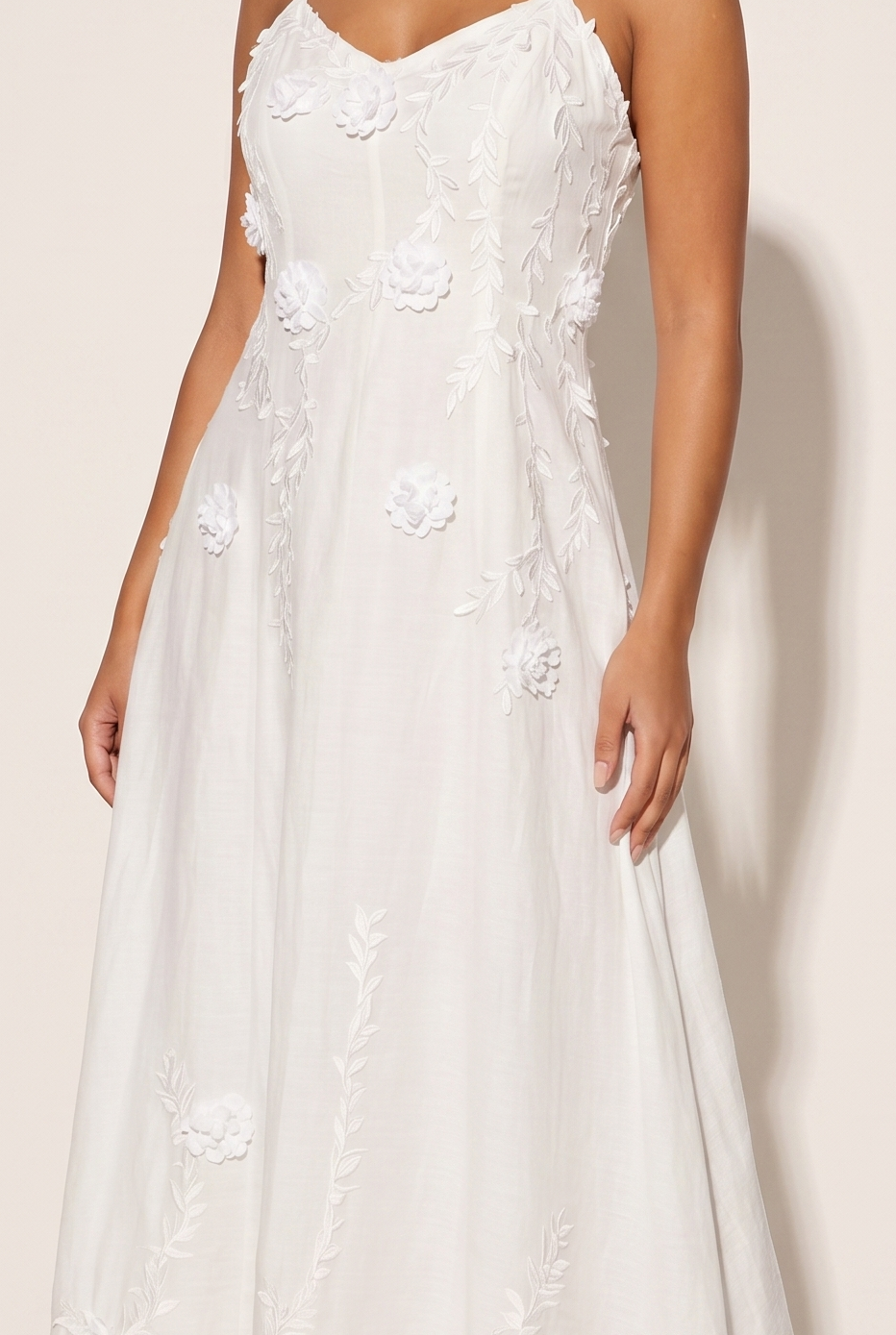A&A Nerelle Flower Detail Backless A-Line Maxi Dress
