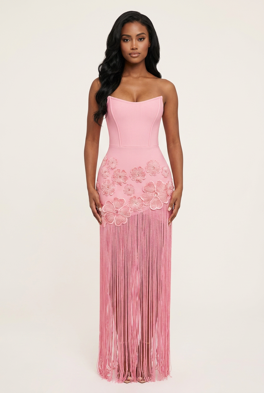 A&A Anavelle Flower Detail Tassel Bandage Bodycon Dress – ARIELLA & AYANA