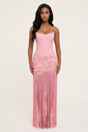 A&A Anavelle Flower Detail Tassel Bandage Bodycon Dress