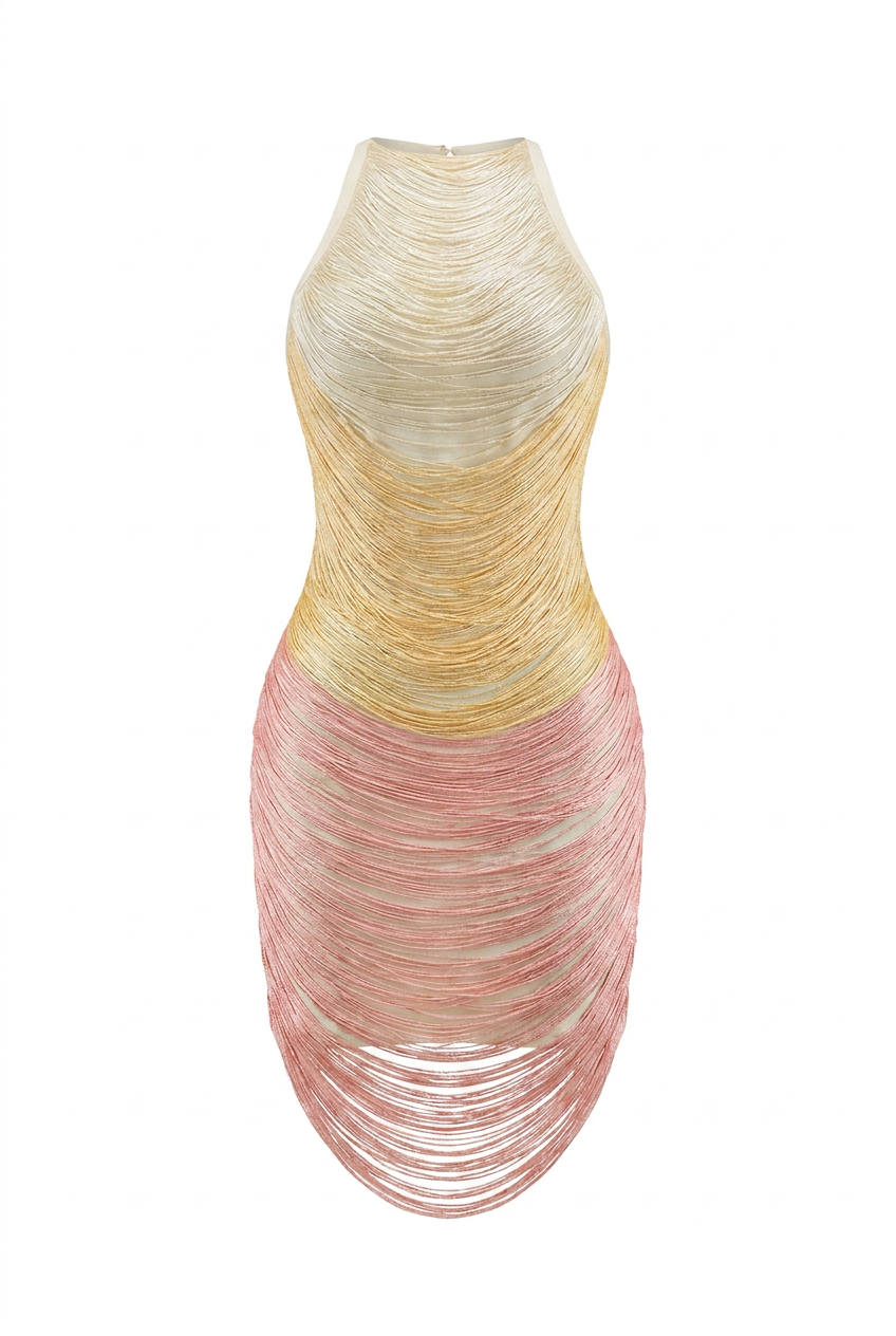 A&A Lucerra Tassel Bandage Mini Dress