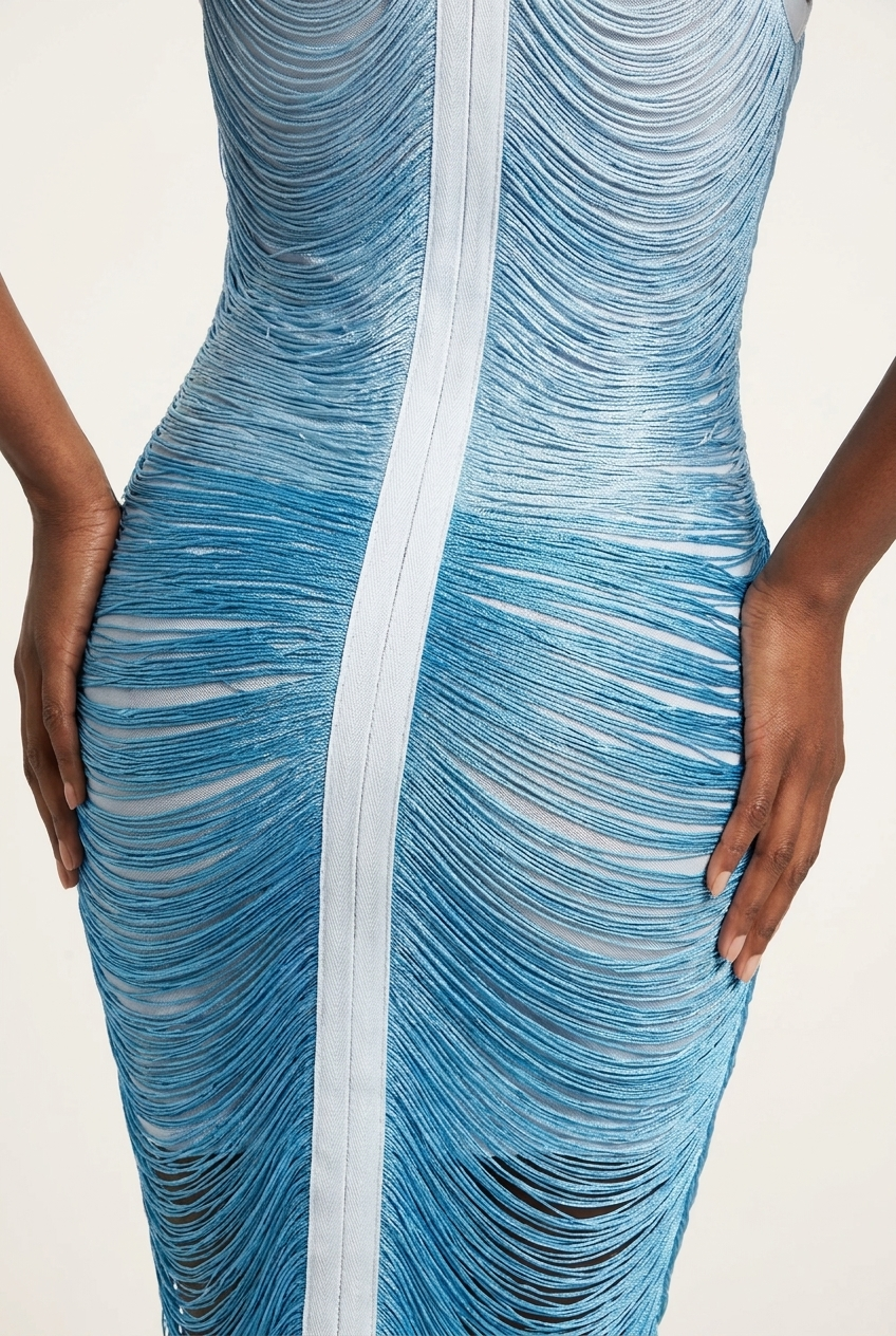 A&A Lucerra Tassel Bandage Mini Dress