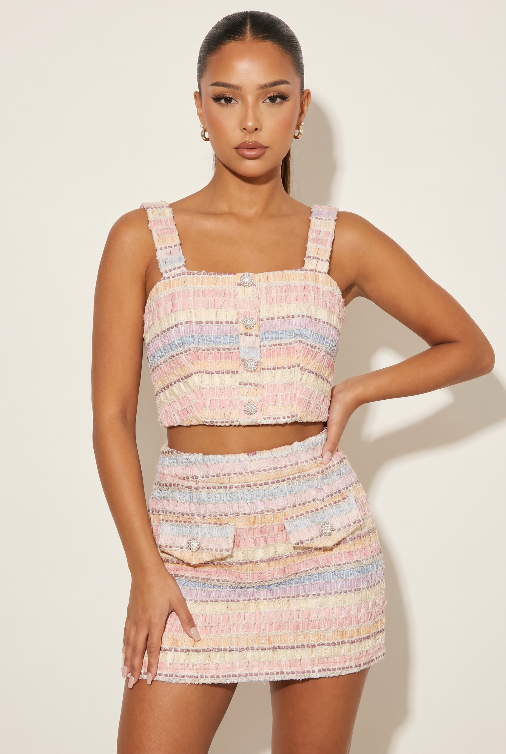 A&A Mirielle Woven Top & Mini Skirt Set