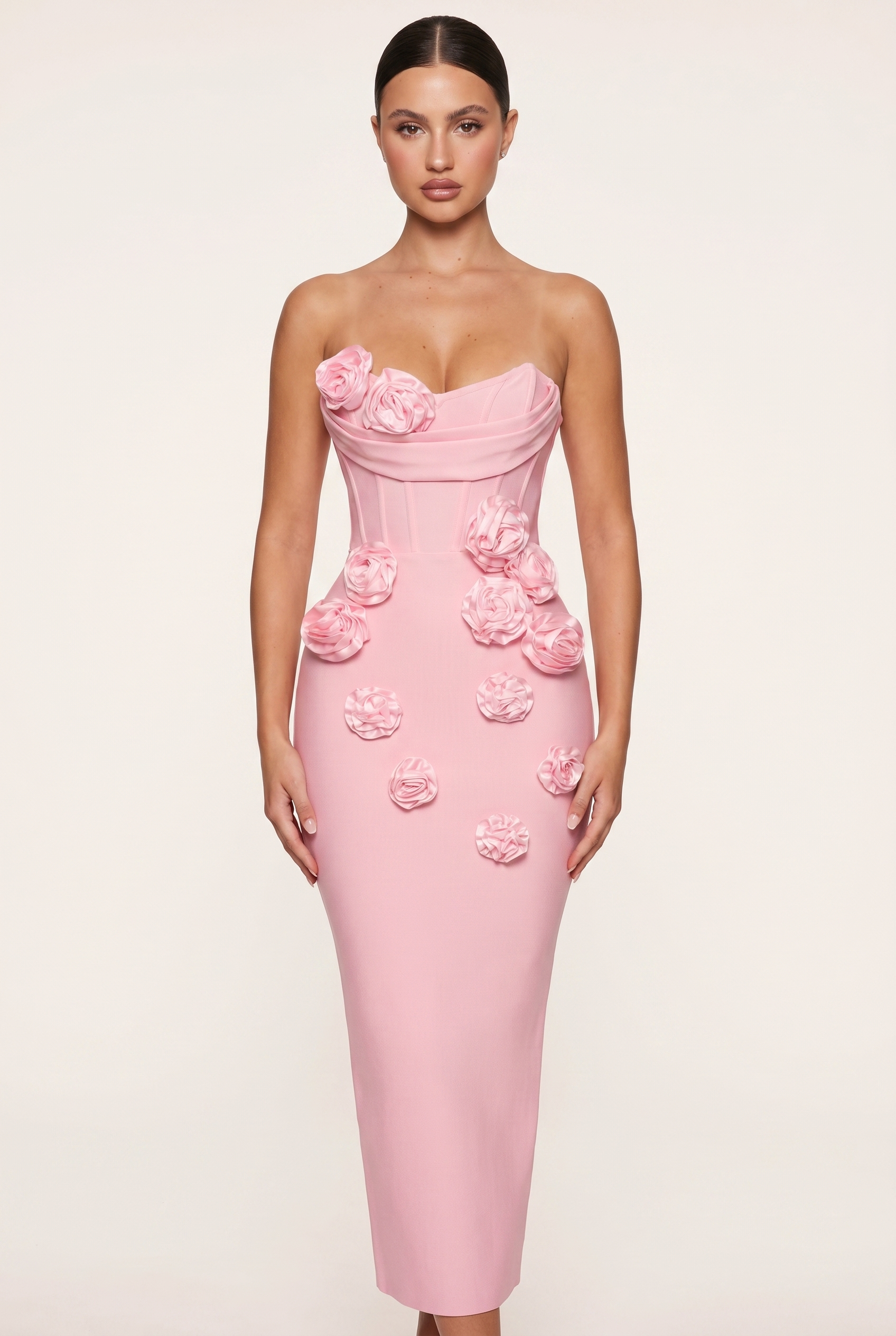 A&A Celira Flower Detail Bandage Maxi Dress