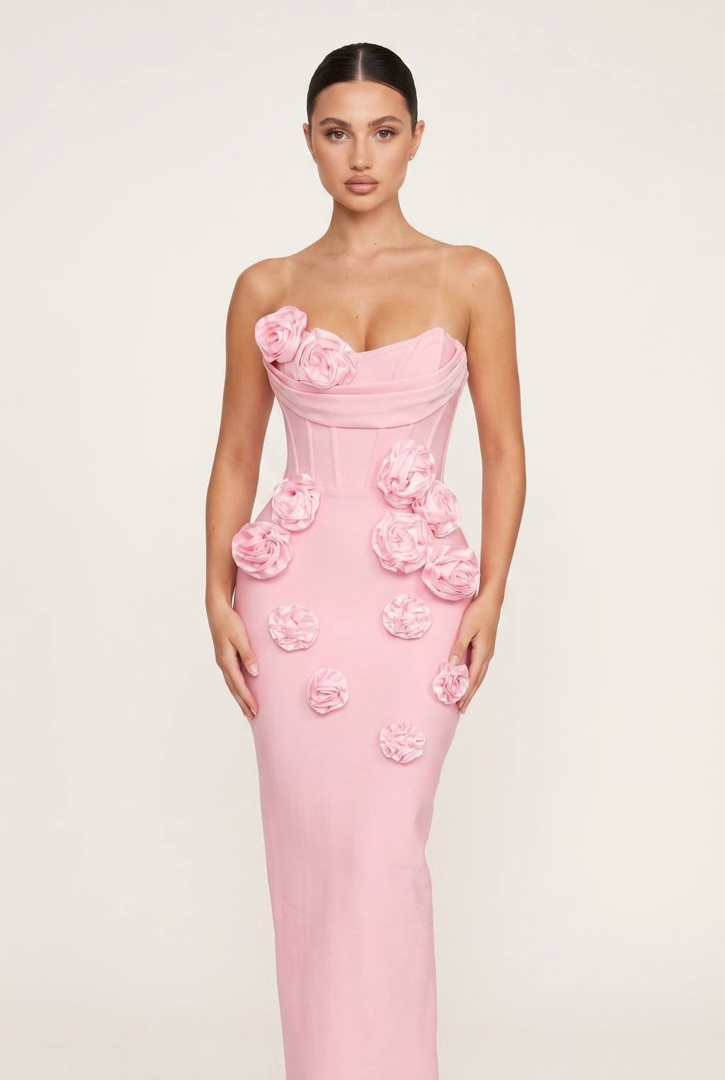 A&A Celira Flower Detail Bandage Maxi Dress