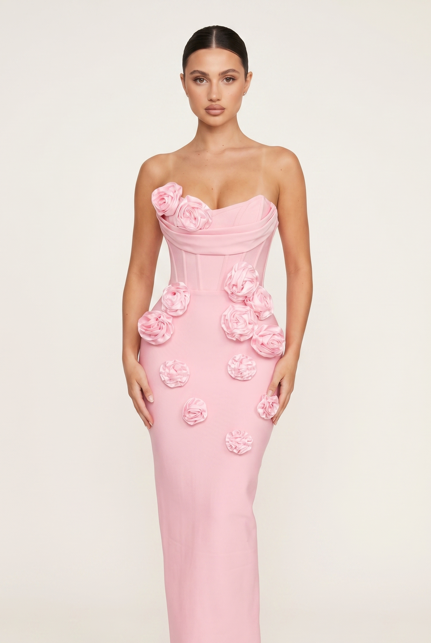 A&A Celira Flower Detail Bandage Maxi Dress