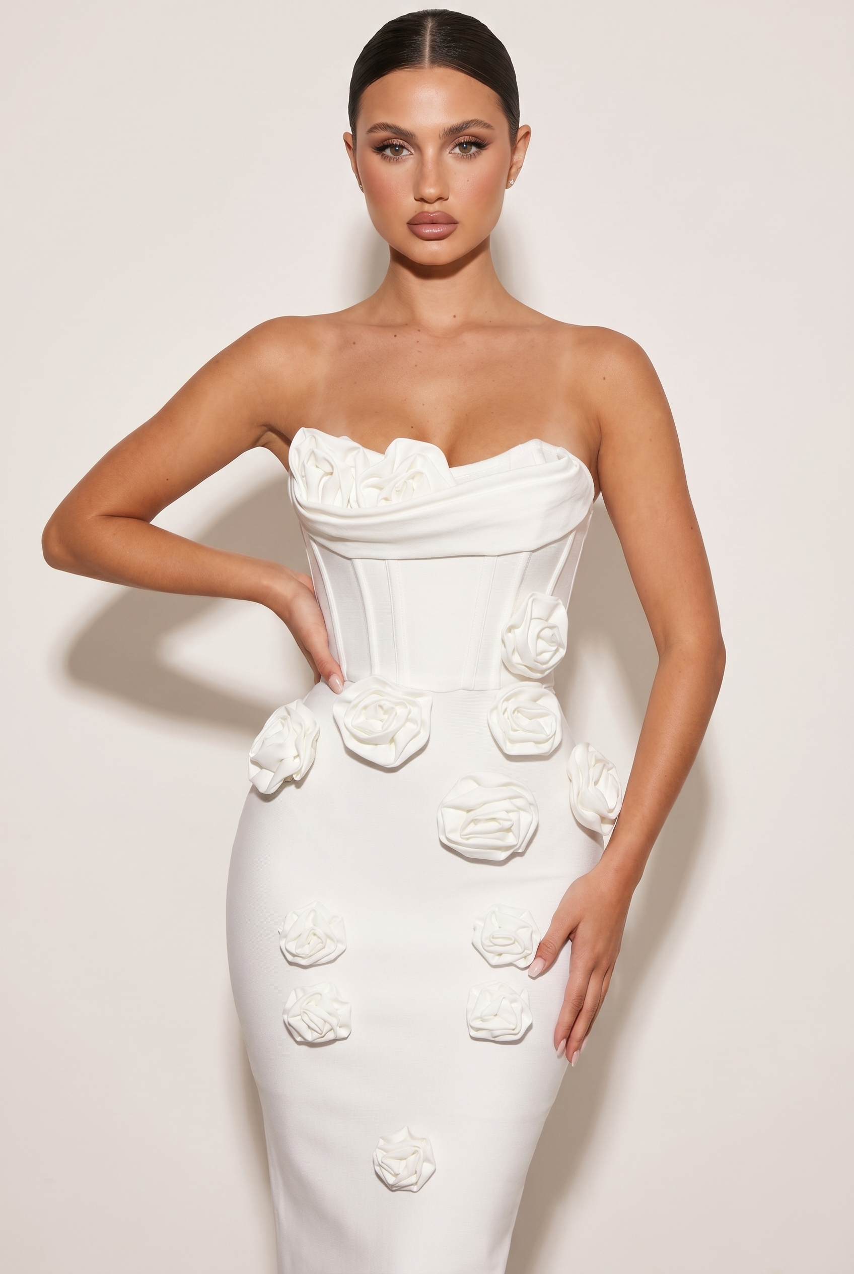 A&A Celira Flower Detail Bandage Maxi Dress