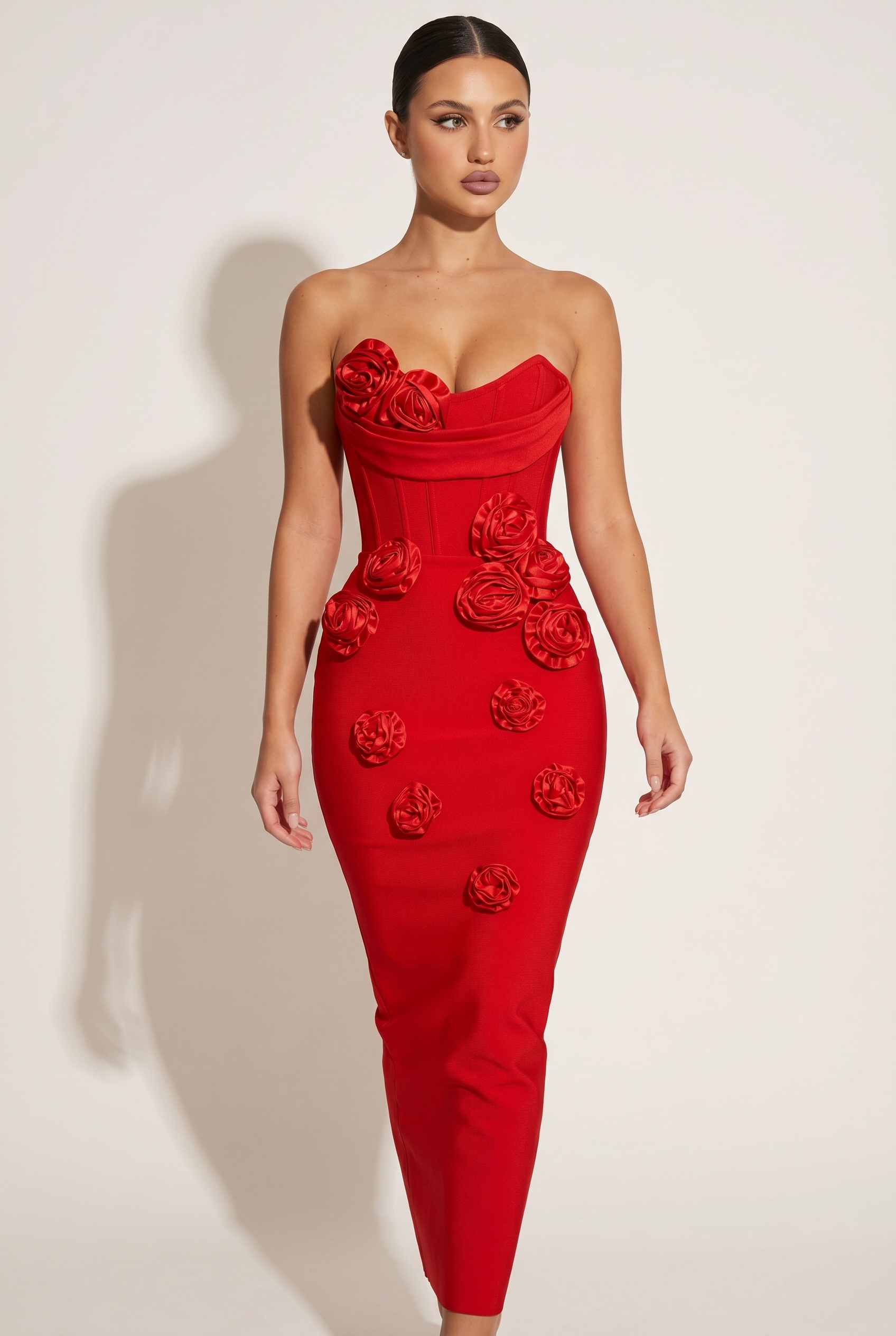 A&A Celira Flower Detail Bandage Maxi Dress