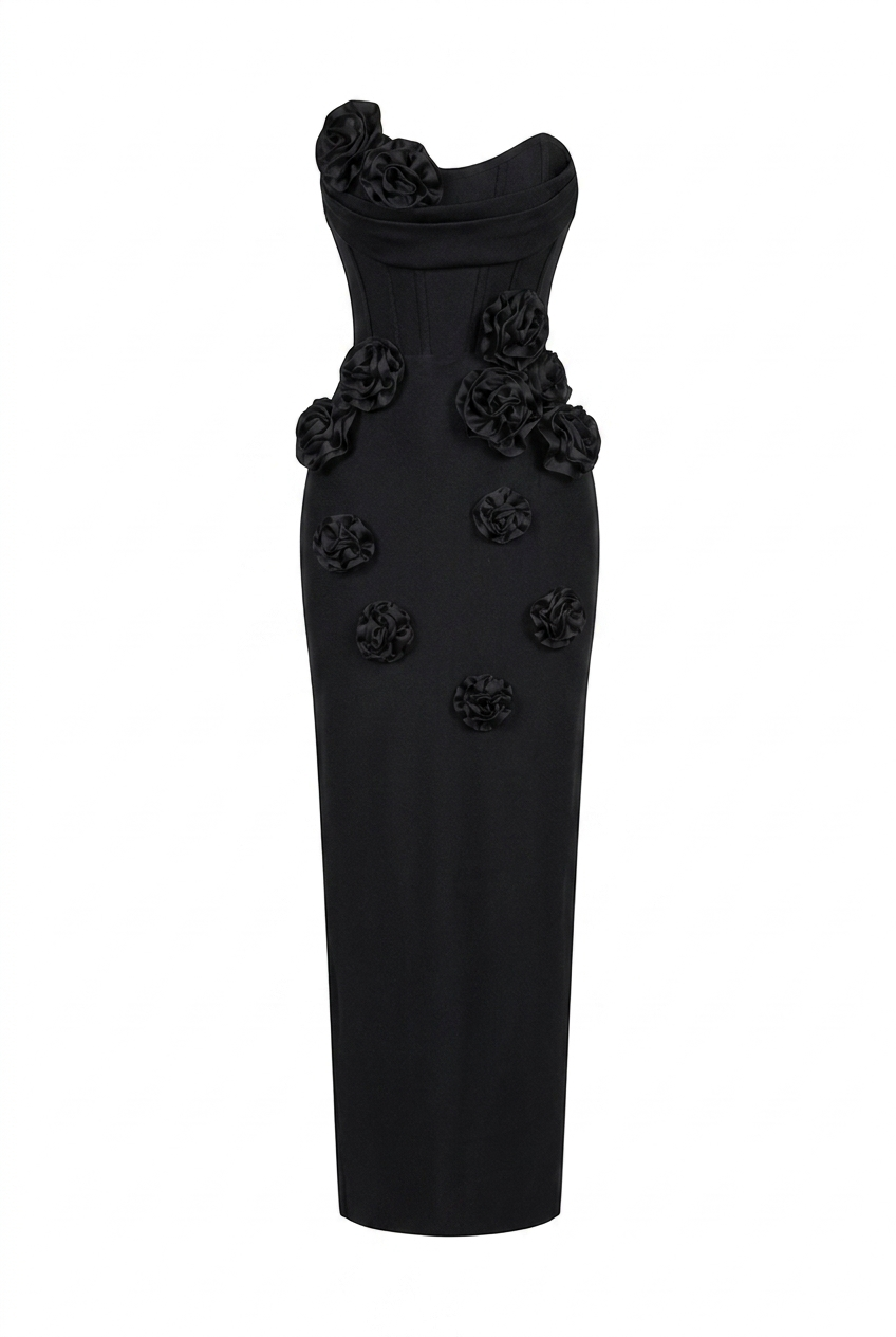 A&A Celira Flower Detail Bandage Maxi Dress