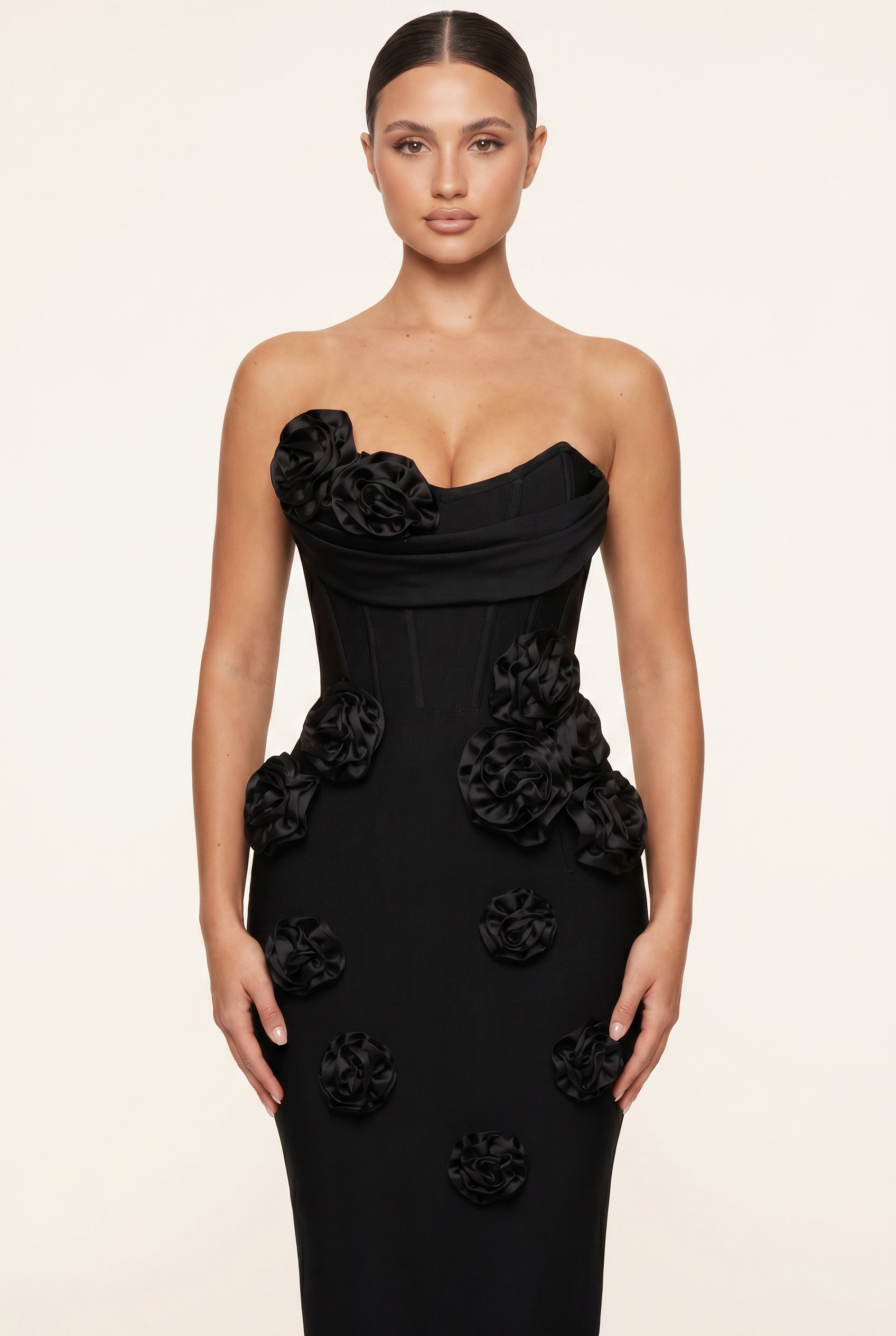 A&A Celira Flower Detail Bandage Maxi Dress