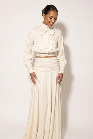 A&A Solira Tie Blouse & Maxi Skirt Set