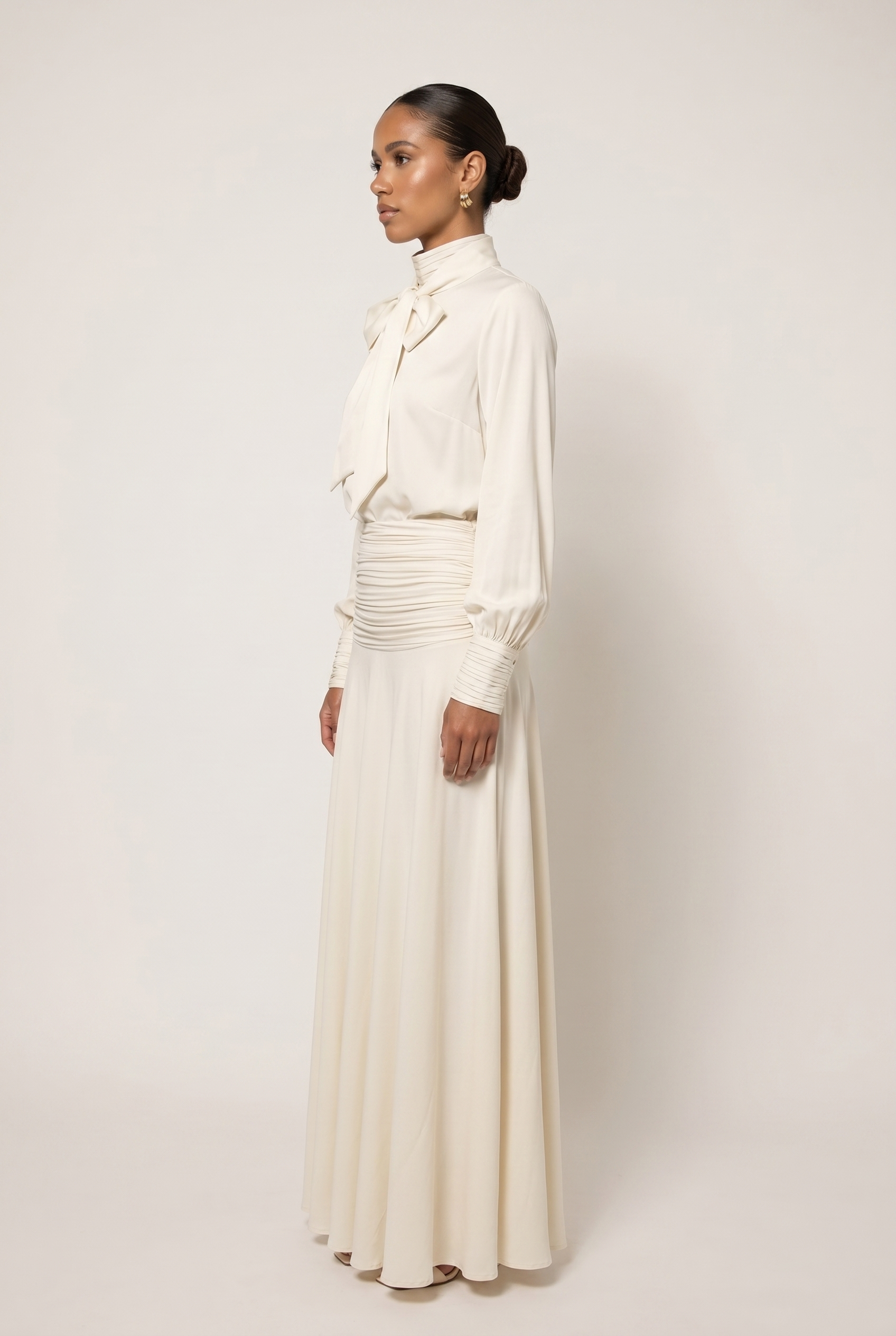 A&A Solira Tie Blouse & Maxi Skirt Set