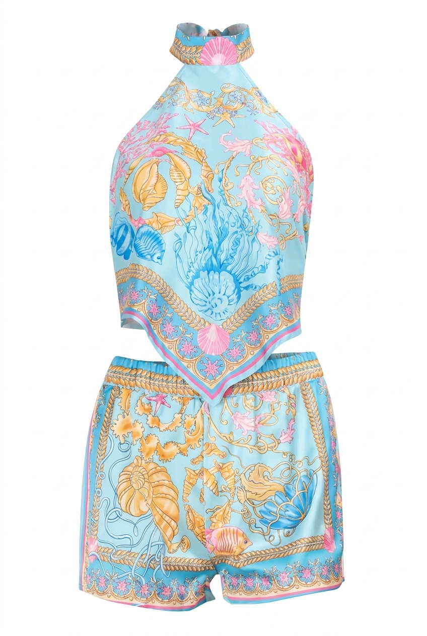 A&A Alora Halter Top & Shorts Set
