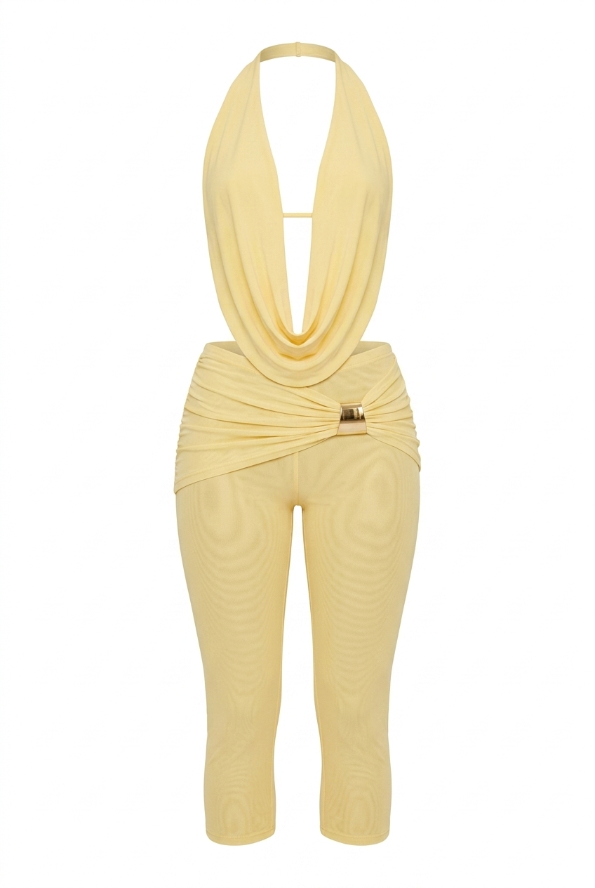 A&A Marina Halter Top & Capri Set