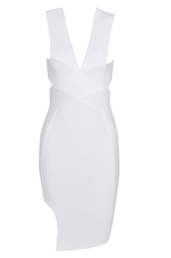 A&A Noemi Cut Out Bodycon Bandage Midi Slit Dress