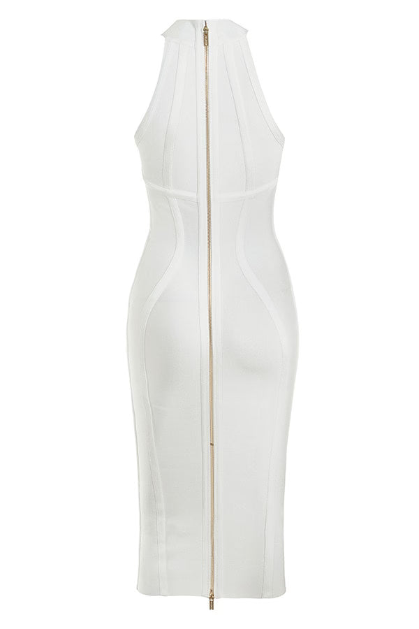 A&A Zahra Halterneck Bodycon Bandage Midi Dress