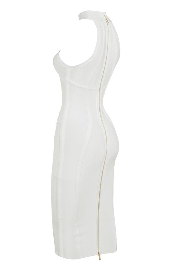 A&A Zahra Halterneck Bodycon Bandage Midi Dress