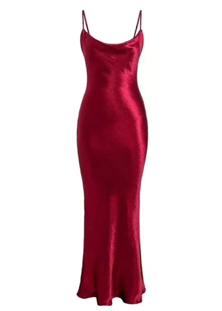 satin maxi bodycon dress Close To You Satin Maxi Dress