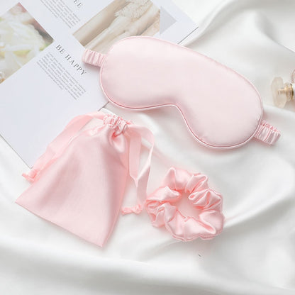 A&A 3Pcs Set Silk Sleep Eye Mask