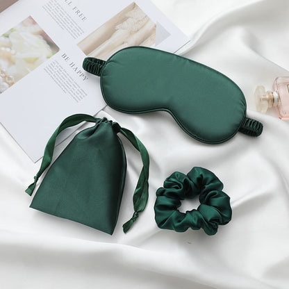 A&A 3Pcs Set Silk Sleep Eye Mask