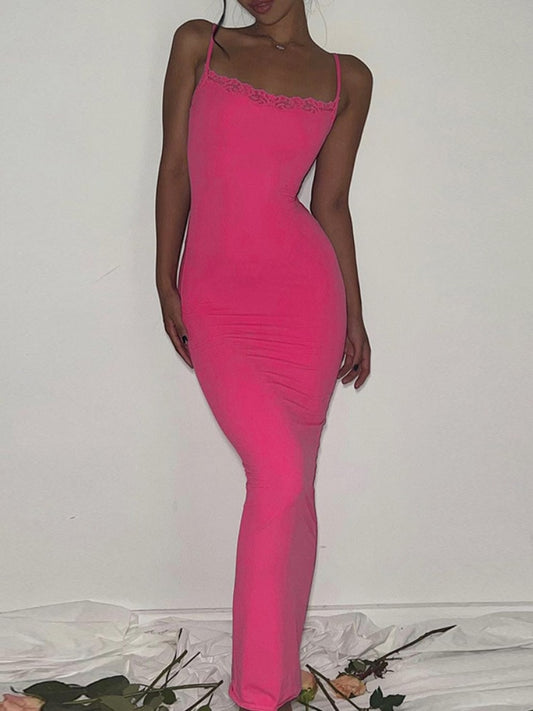 A&A Rosy Days Lace Maxi Dress