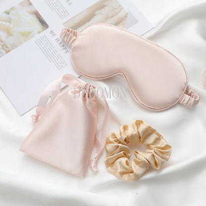 A&A 3Pcs Set Silk Sleep Eye Mask